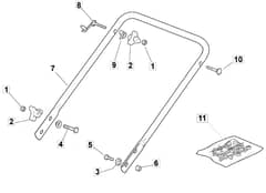 S422 PD - 2010 - 294435138/M10 - Mountfield Rotary Mower Lower Handle Diagram