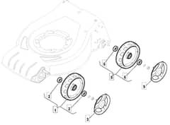 S42 HP Li - 2016 - 295431003/M16 - Mountfield Rotary Mower Wheel Diagram