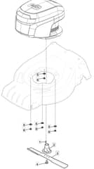 S42 HP Li - 2017 - 295431003/M17 - Mountfield Rotary Mower Blade Diagram