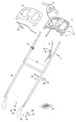 S42 HP Li - 2017 - 295431003/M17 - Mountfield Rotary Mower Handle Diagram