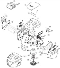 S42 HP Li - 2017 - 295431003/M17 - Mountfield Rotary Mower Motor Diagram