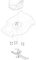 S42 PD Li - 2019-2020 - 2L0431863/M19 - Mountfield Rotary Mower Blade Diagram