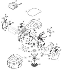 S42R PD Li - 2016 - 299439003/M16 - Mountfield Rotary Mower Motor 02 Diagram
