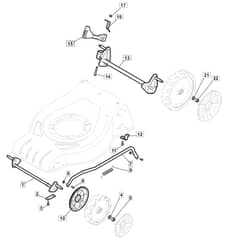 S460 HP - 2012 - 295485023/MFR - Mountfield Rotary Mower Height Adjusting Diagram