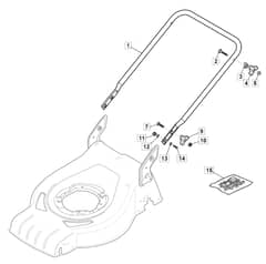 S460 HP - 2012 - 295485023/MFR - Mountfield Rotary Mower Lower Handle Diagram