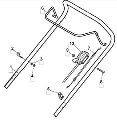 S460 HP - 2012 - 295485023/MFR - Mountfield Rotary Mower Upper Handle Diagram