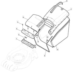 S460 HP - 2013 - 295485123/MFR - Mountfield Rotary Mower Grass Bag Diagram