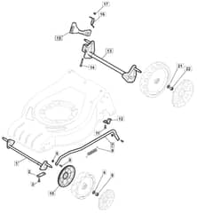 S460 HP - 2013 - 295485123/MFR - Mountfield Rotary Mower Height Adjusting Diagram