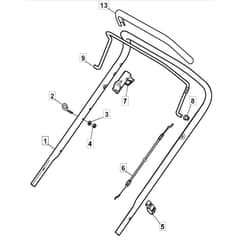 S460 HP - 2010 - 299481023/M10 - Mountfield Rotary Mower Upper Handle Diagram