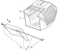 S460 PD - 2009 - 294485023/UM9 - Mountfield Rotary Mower Grass Bag Diagram