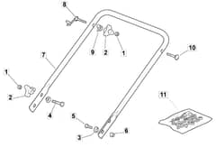 S460 PD - 2009 - 294485023/UM9 - Mountfield Rotary Mower Lower Handle Diagram