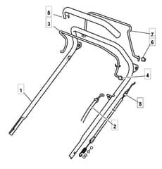 S460 PD - 2009 - 294485023/UM9 - Mountfield Rotary Mower Upper Handle Diagram