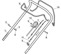 S460 PD - 2012-2013 - 295486023/MFR - Mountfield Rotary Mower Upper Handle Diagram