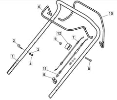 S460 PD - 2013-2014 - 295486223/MFR - Mountfield Rotary Mower Upper Handle Diagram