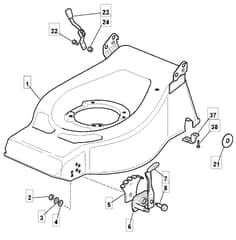 S460 PD - 2010 - 298506023/ADE - Mountfield Rotary Mower Deck Diagram