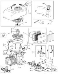 S461 HP - 2010-2011 - 299481043/M10 - Mountfield Rotary Mower WBE0702 Engine Diagram