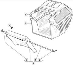 S461 PD - 2008 - 294485143/UM8 - Mountfield Rotary Mower Grass Bag Diagram