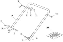 S461 PD - 2008 - 294485143/UM8 - Mountfield Rotary Mower Lower Handle Diagram