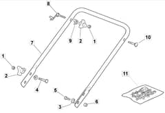 S461 PD - 2009 - 294485143/UM9 - Mountfield Rotary Mower Lower Handle Diagram