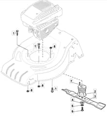 S461 PD - 2012-2014 - 295486043/M12 - Mountfield Rotary Mower Blade Diagram
