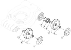 S461 PD - 2012-2014 - 295486043/M12 - Mountfield Rotary Mower Wheels Diagram
