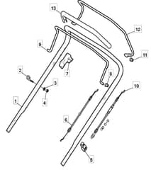 S461 PD - 2010 - 299482043/M10 - Mountfield Rotary Mower Upper Handle Diagram
