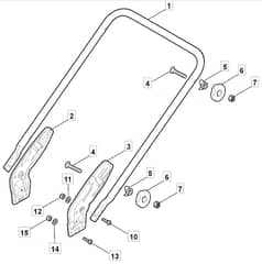 S461 PD - 2010 - 299482043/MFR - Mountfield Rotary Mower Lower Handle Diagram