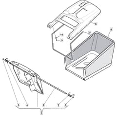 S461 PD ES - 2010-2014 - 299482643/M10 - Mountfield Rotary Mower Grass Bag Diagram