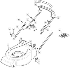 S461R HP - 2009 - 294486043/UM9 - Mountfield Rotary Mower Deck Diagram