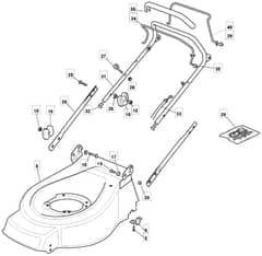 S461R PD - 2009 - 294489043/UM9 - Mountfield Rotary Mower Deck Diagram