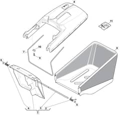 S461R PD - 2016-2018 - 299489043/M16 - Mountfield Rotary Mower Grass Bag Diagram