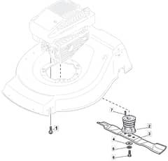 S461R PD - 2019-2023 - 299489043/M19 - Mountfield Rotary Mower Blade Diagram