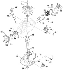 S461R PD - 2019-2023 - 299489043/M19 - Mountfield Rotary Mower Crankshaft Diagram
