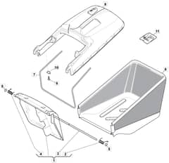 S461R PD - 2019-2023 - 299489043/M19 - Mountfield Rotary Mower Grass Bag Diagram