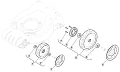 S46 HP Li - 2016 - 295485003/M16 - Mountfield Rotary Mower Wheel Diagram