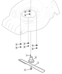 S46 HP Li - 2017 - 295485003/M17 - Mountfield Rotary Mower Blade Diagram