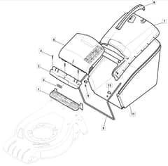 S46 PD Li - 2017-2018 - 295486003/M17 - Mountfield Rotary Mower Grass Bag Diagram