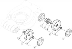 S46 PD Li - 2018-2019 - 295486003/MTF - Mountfield Rotary Mower Wheel Diagram