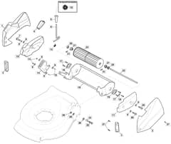 S46R PD Li - 2021 - 299489003/M20 - Mountfield Rotary Mower Roller Diagram