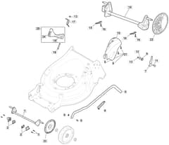 S481 HP - 2017-2018 - 294501043/M17 - Mountfield Rotary Mower Deck Diagram