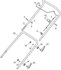 S481 HP - 2017-2018 - 294501043/M17 - Mountfield Rotary Mower Handle Diagram
