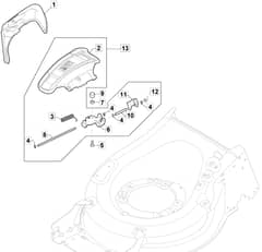 S481 PD - 2019-2021 - 294502843/M19 - Mountfield Rotary Mower Ejection Guard Diagram