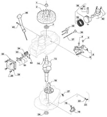 S481 PD - 2019-2021 - 294502843/M19 - Mountfield Rotary Mower Engine Piston Cylinder Diagram