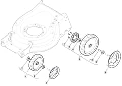 S481 PD - 2019-2021 - 294502843/M19 - Mountfield Rotary Mower Wheels Diagram