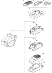 S481 PD ES - 2016-2018 - 294502543/M16 - Mountfield Rotary Mower Engine Cover Diagram