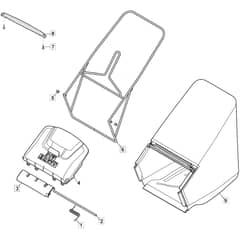 S501R PD - 2019-2021 - 294519043/M19 - Mountfield Rotary Mower Grass Bag Diagram