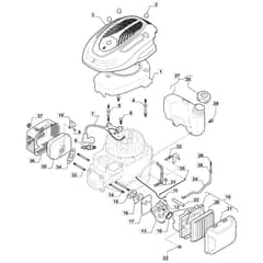 S501R V LS - 2019-2020 - 294519543/M19 - Mountfield Rotary Mower Engine Carb Tank Diagram