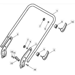 S510 PD 4S - 2020 - 299533243/MTF - Mountfield Rotary Mower Lower Handle Diagram