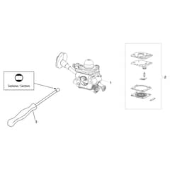 SA 2500 -  - Efco Blower Carburettor C1Q Diagram