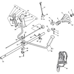 SB 29 DS - 2009-2013 - 281421002/09 - Stiga Brushcutter Handle Transmission Diagram